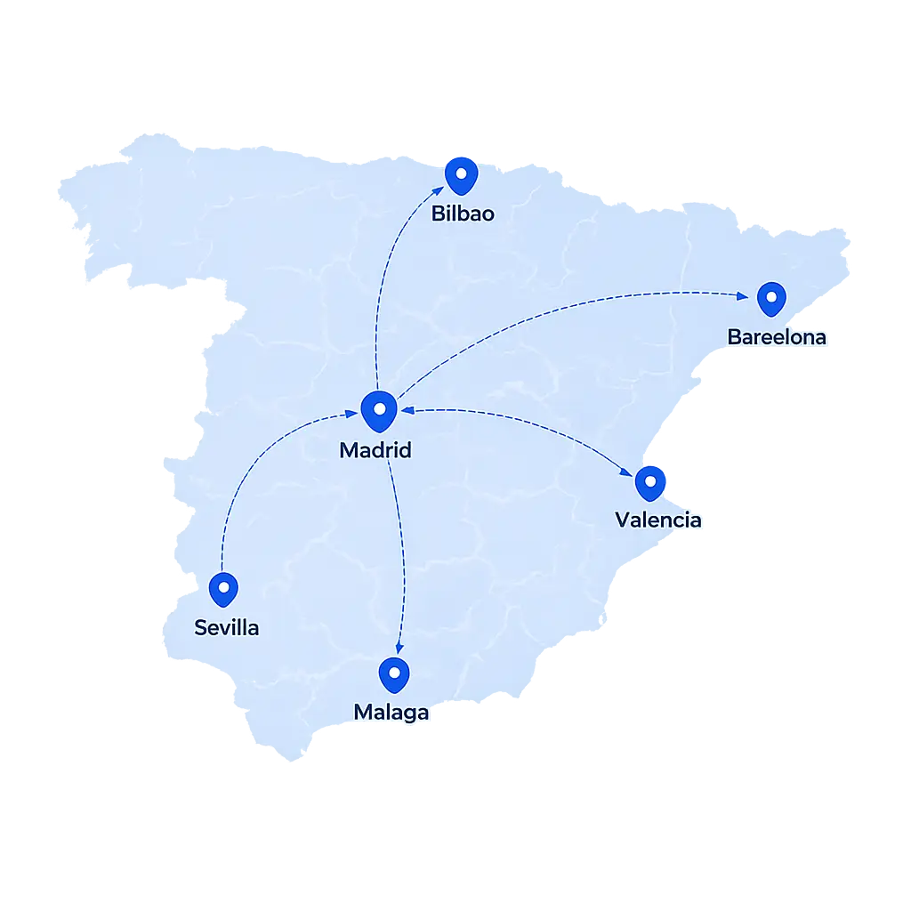 Mapa mudanzas nacionales