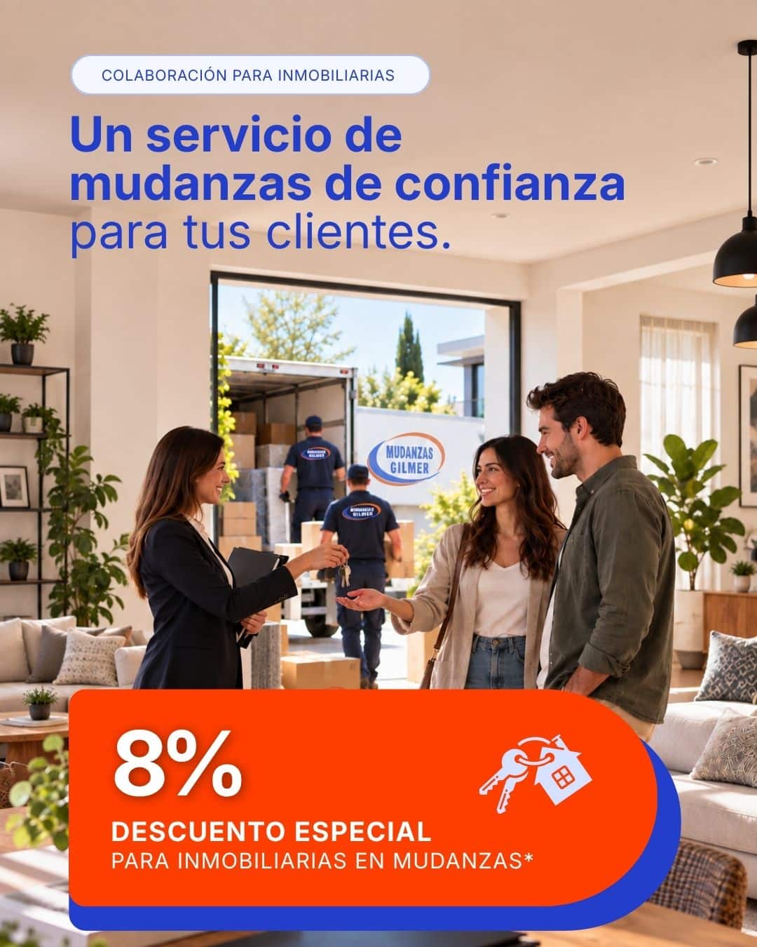 Descuentos para inmobiliarias Mudanzas Gilmer
